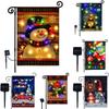Vibrant Solar Flag Lights For Christmas Garden Decor With Colorful Led Displays