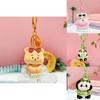 Cute Plush Animal Keychain Featuring Panda Dog And Bear For Summer Fun
