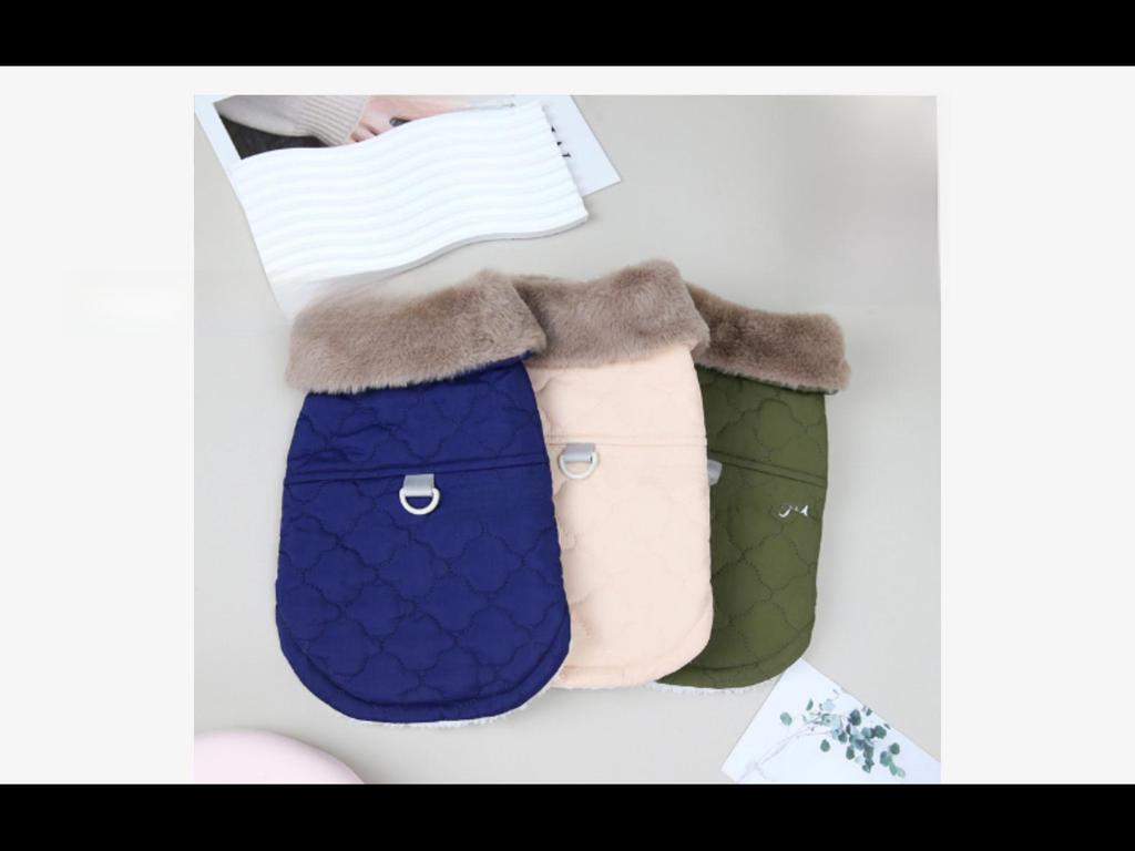 Autumn/Winter Pet Vest: New Cotton Coat with Fur Collar for Cats & Dogs - Available In Three Colors.