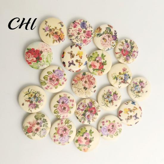 DIY 50Pcs Buttons Eco-friendly Vintage Wear Painted Resistant Sewing for Indoor