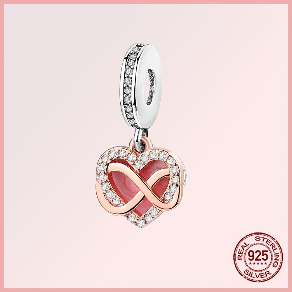 Funkelnde Familie Herz Engelsflügel Pavé Kupfer Anhänger Charms Passen Original Armband Perlen Schmuck Geschenk DIY