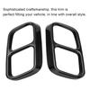 Car Quad Exhaust Tip Trim Stainless Steel Replacement for MercedesBenz CLS W218 20122017(Glossy Black )