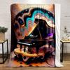 Surreal Glowing Grand Piano with Swirling, Fluid, and Vibrant Patterns. for All Seasons Blanket Lunch Break Throw Gift