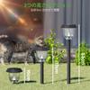 BITPOTT Solar of Path Warm Auto 3 Garden Lights for Flower and Landscapes Lights, Outdoor, Waterproof, IP65, Stylish, Bright, [Set 2] Lights, White,