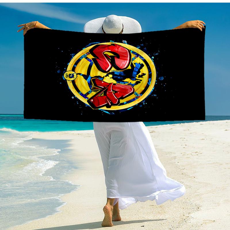 Club América Fashion Beach Towel: Ideal for Summer Adventures, Soft, Absorbent and Quick Drying, Suitable for Swimming and Bathing