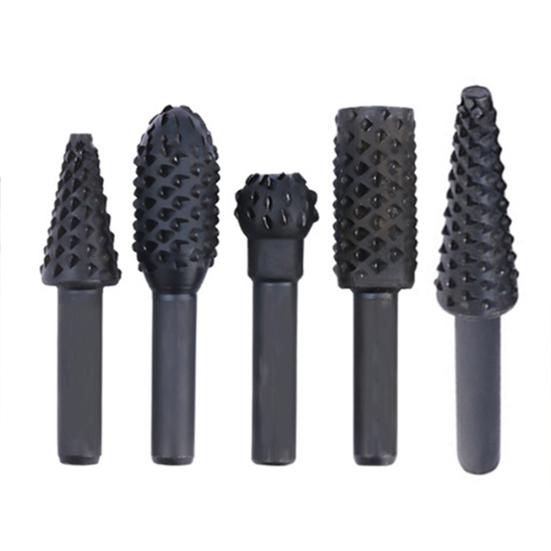 5Pcs 1/4inch Rotating Handle Files Rasp Burrs Wood Work Grinding Carpentry Tool