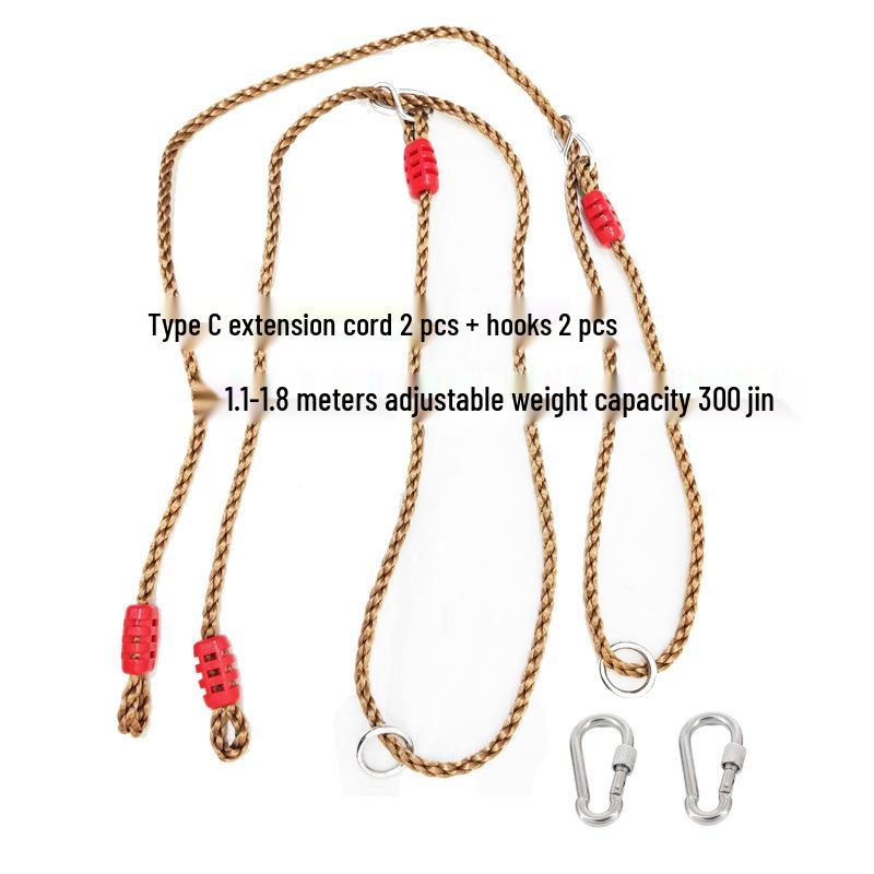 Adjustable Hanging Swing Extension and Suspension Rope Set