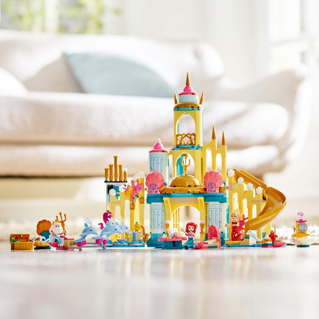 LEGO Castelul de Mare al Prințesei Ariel din Lumea Disney, Cadou de Crăciun, 43207, Jucărie, Piese de Construcție, Cadou, Păpușă, Castel, Prințesă, Fete, Vârsta 6+