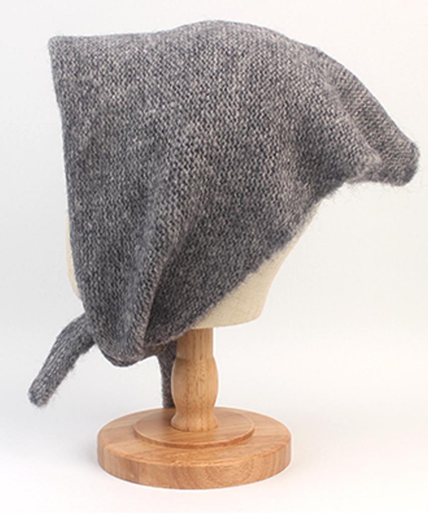 Yunibeosyeolkemiseuteuli Wool Gray Bandana Bonnet Hat Earflap Hat