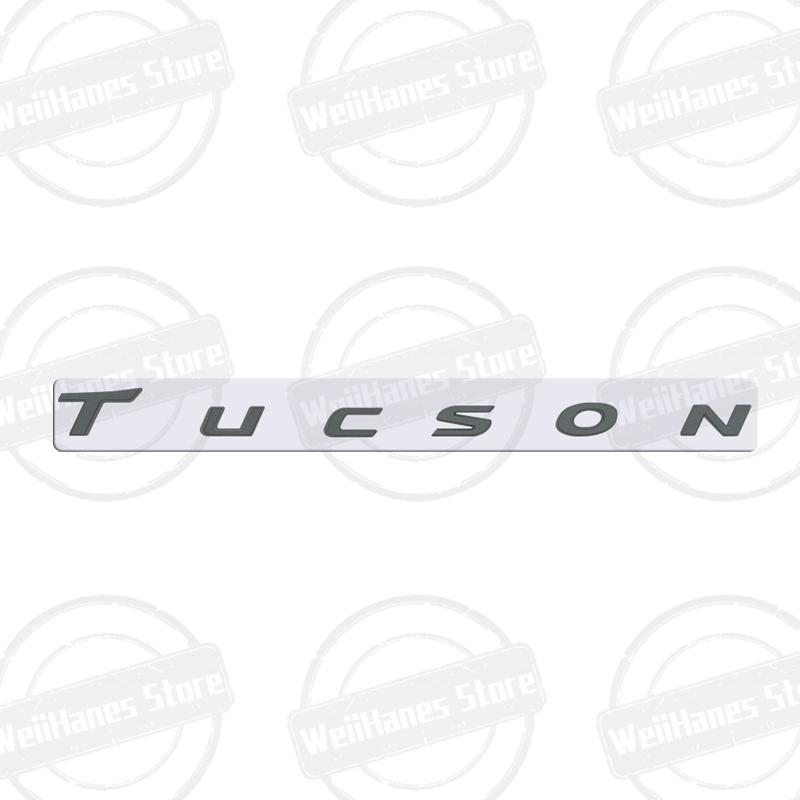 1Pc ABS 3D For Tucson Logo Front Hood Badge Letter Logo Car Rear Trunk Body Sticker Emblem Accessories
