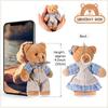 12-48PCS Mini Bear Stuffed Animal Toys Bulk 10cm Soft Plush Bears with Burlap Clothes for Baby Shower Birthday Party Decoration