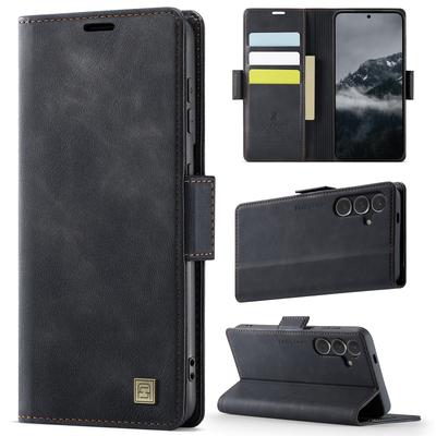 For Samsung Galaxy S24 Case AUTSPACE A11 RFID Blocking Retro Leather Cell Phone Wallet Cover