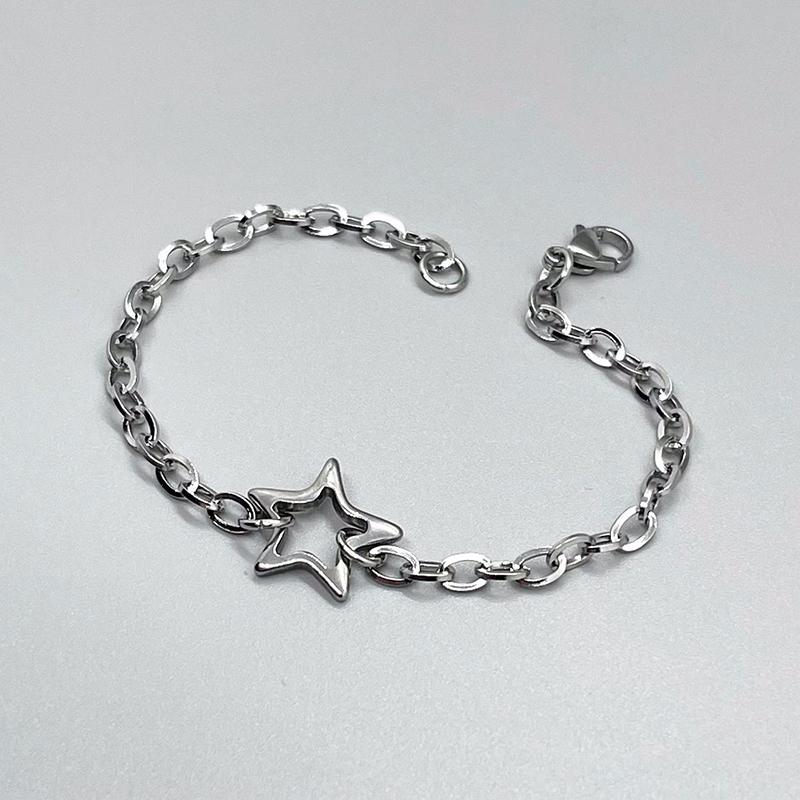 Simple Sweet Cool Star Bracelet Metal Bracelet For Women Men Couple Bracelet Jewelry Couple Gift