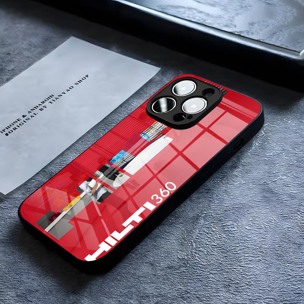 

Toolbox Brand Hilti Tools Phone Case For IPhone 16 15 14 Pro 11 13 12 Mini XS XR Max 6 8 7 Plus SE Glass Luxury Design Cove iPhone16 promax