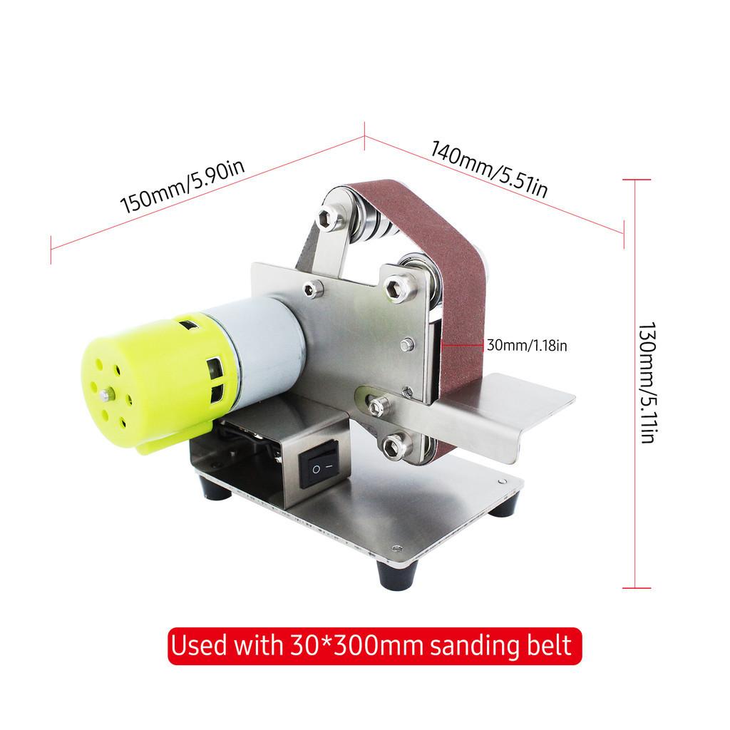 7 Speed Mini Electric Belt Sander Adjustable Polishing Grinding Machine Edges Sharpener Cutter Multifunctional Grinder
