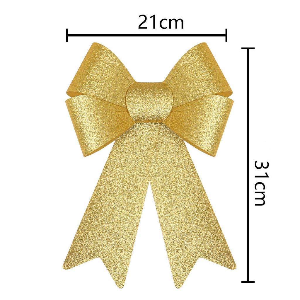 Christmas Bow Red Gold Xmas Tree Large Bowknot For Home Decoration Wedding Navidad New Year Party DIY Hanging Decor
