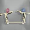 Headshot WoodBots, Wooden Shooting Puppets Balloon Game, 2025 New Whack A Balloon Strategy Board Game, Balloons Man Battle Game