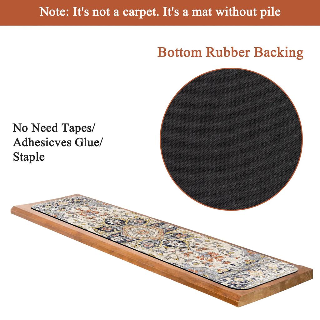 Holzstufen Anti-Rutsch-Matte Gummi Sicherheitsmatte Verschleißfest Weicher Indoor-Teppich Kinder Ältere Menschen Benutzung Treppenstufenmatte