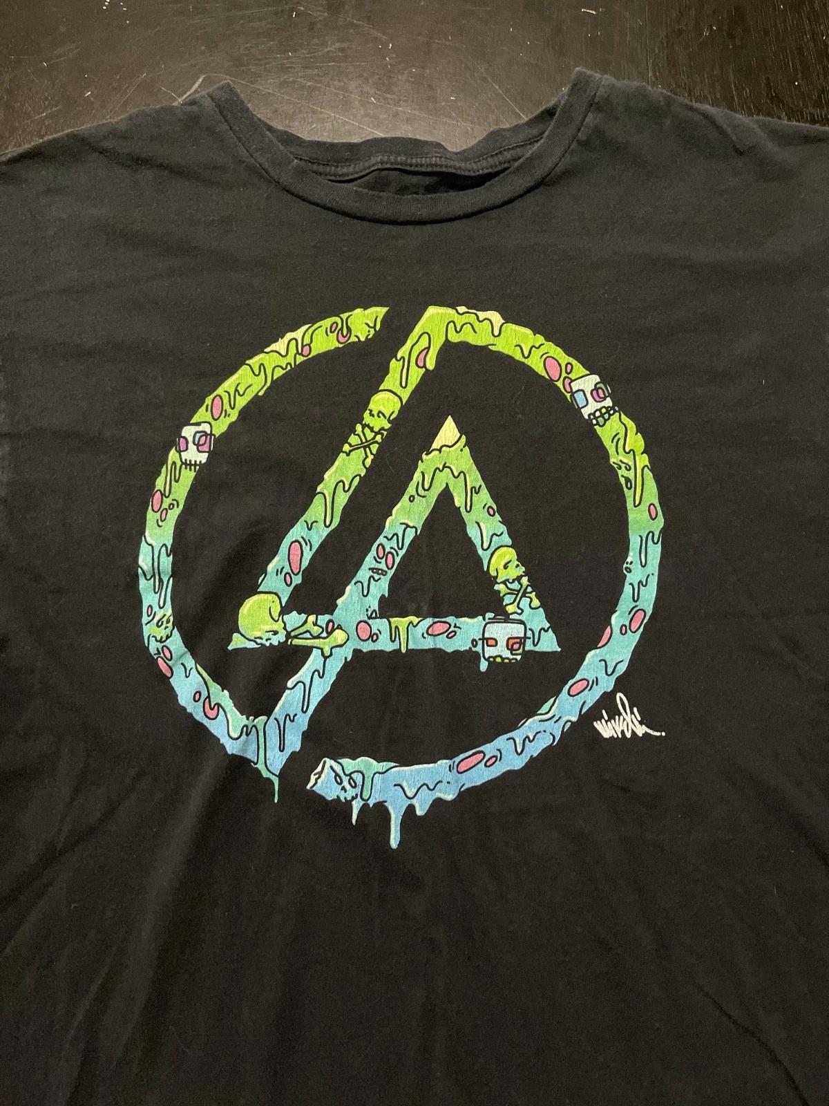 

Linkin Park Hard Rock Cafe Myrtle Beach Signature Series 100% Cotton T-shirt Mens Tees Top, Black, Large S