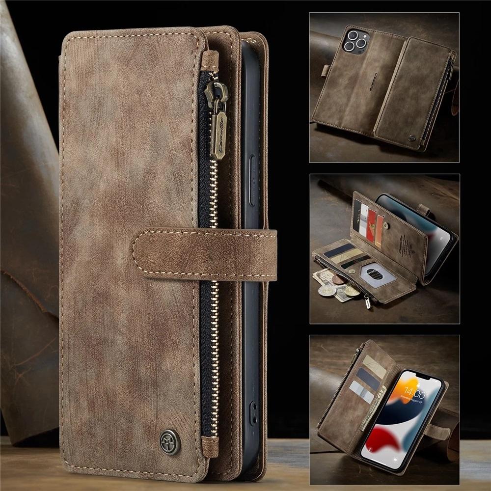 

Vintage Card Holder Leather Wallet Case for iPhone 11 12 13 14 15 16e 17 Pro Max Mini XR XS Max 8 7 Plus SE Storage Cover iPhone XR