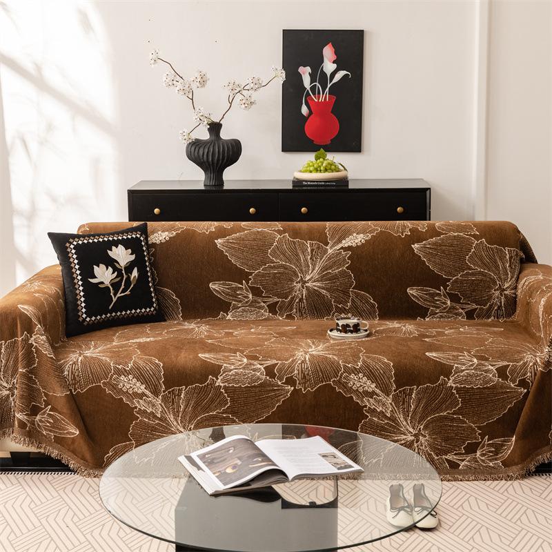 

Artistic sofa cushion universal in all seasons, high-style non-slip seat cushion, chenille jacquard craftsmanship, fashionable sofa towel 180*130