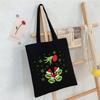 Christmas Printed Shoulder Bag Student Casual Handbag Large Capacity Canvas Bag