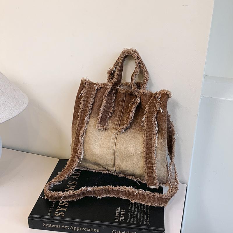 

Нишевая джинсовая сумка женская новая модная универсальная сумка через плечо высококлассная портативная сумка-тоут