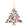 Sun-Catcher Hummingbird Ornament Dual-Sided Acrylic Garden Decor with Prismatic Effects Christmas Tree Hanging Accessory