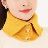 Women's Faux Collar Scarf Elegant Button-Down Neck Warmer Soft Stretchy Solid Color Winter Accessory for Outdoor & Casual Scarf