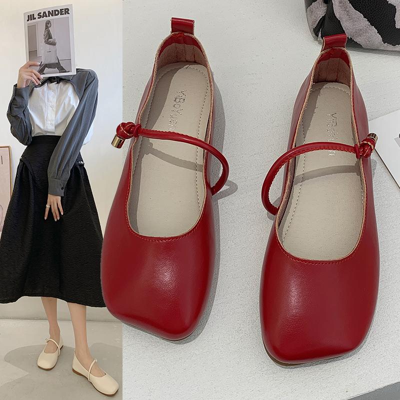

Модные женские повседневные туфли на плоской подошве, туфли-лодочки, лоферы, балетки с круглым носком, балетки на плоской подошве, 2024, осенние женские туфли на плоской подошве, удобные, мягкие, неглубокие 39 красный