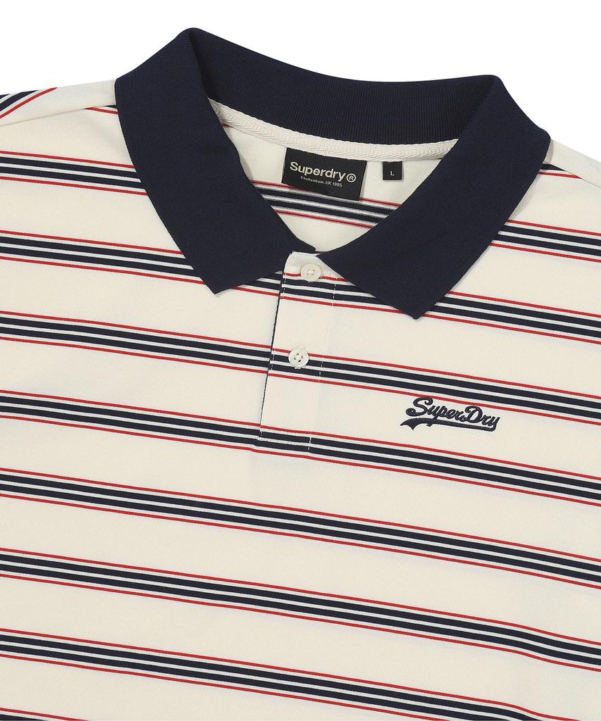 Syupeodeulai Mehrfarbig gestreiftes Poloshirt Elfenbein Sduipdp27Ivr