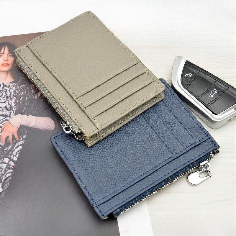 Men's Women Genuine Leather Bifold Wallet Multi Card Slots Accordion Zipper Coin Pocket Anti-theft Short Purse