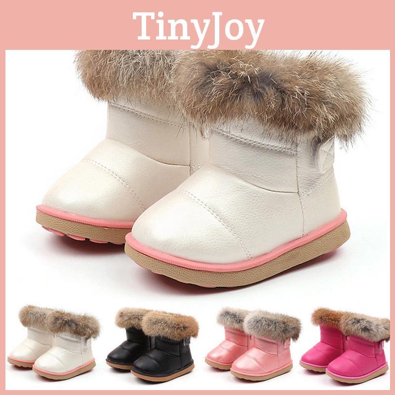Kinder Baby Kleinkind Jungen Mädchen PU-Leder Winterstiefel Warm Schneeschuhe Stiefel Geschenk Für Gemütlichen Komfort Und Stilvolles Aussehen