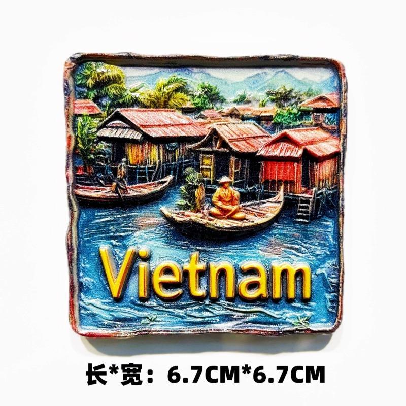 Vietnam Fridge Stickers Mekong River Travel Souvenirs Negeri Sabah Fridge Magnets Home Decoration Wedding Gifts