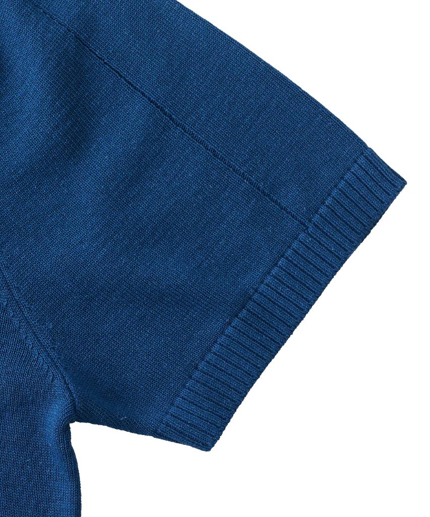 ANALOG MOOD Sepia Drop Short Sleeve Knit (Blue)