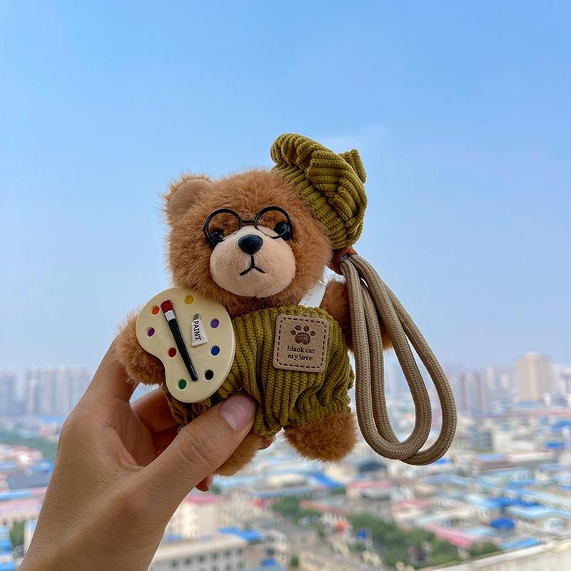 Kawaii Bär Plüschtier Schlüsselanhänger Mehrere Stile Stofftier Für Jungen Mädchen Kinder Weiche Puppe Heimdeko Rucksack Tasche Anhänger Niedliche Geschenke