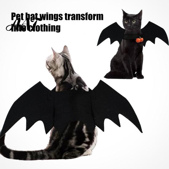 Pet Photo Prop Costume Cat Bat Wings, Halloween Costume, Puppy Cosplay Outfit, Lightweight Wings Cute for Cats Dogs Party Dress Up Accessory