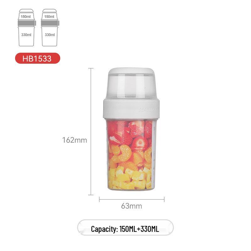 Portable Double-Layer Divided Sealed Box for Fresh-Keeping: Ideal for Baby Food and Outings