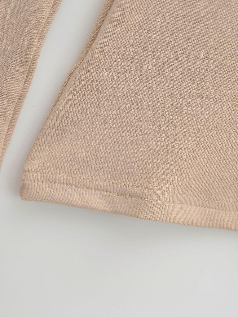 Spicy Girl Cashmere Heart Neck Slim-Fit Button-Up T-Shirt for Autumn/Winter 2025