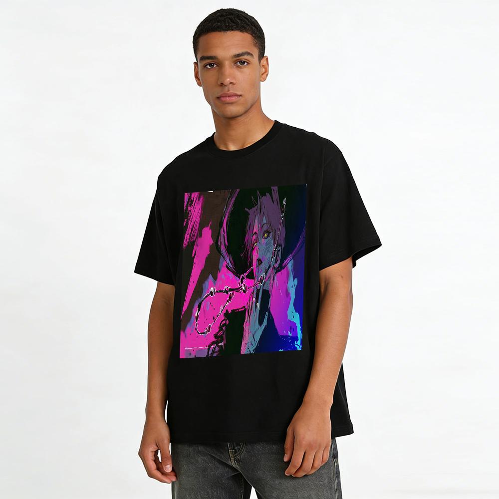 Dark Style Jujutsu Kaisen Gojo Satoru Printed T-Shirt Unisex Streetwear Loose Casual Top Pure Cotton T-shirt