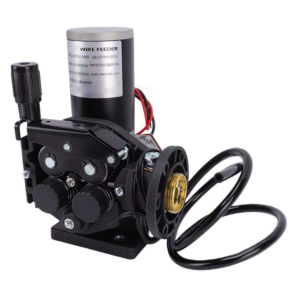 MIG MAG Schweißgerät Drahtvorschubmotor 15 kg Rolle Schweißdrahtvorschub 2 18 m/min Geschwindigkeit 50 W Linke Seitenmontage 30x22x10mm Räder