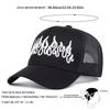 Unisex Flame Embroidery Baseball Net Caps Spring and Summer Outdoor Adjustable Casual Hats Sunscreen Hat