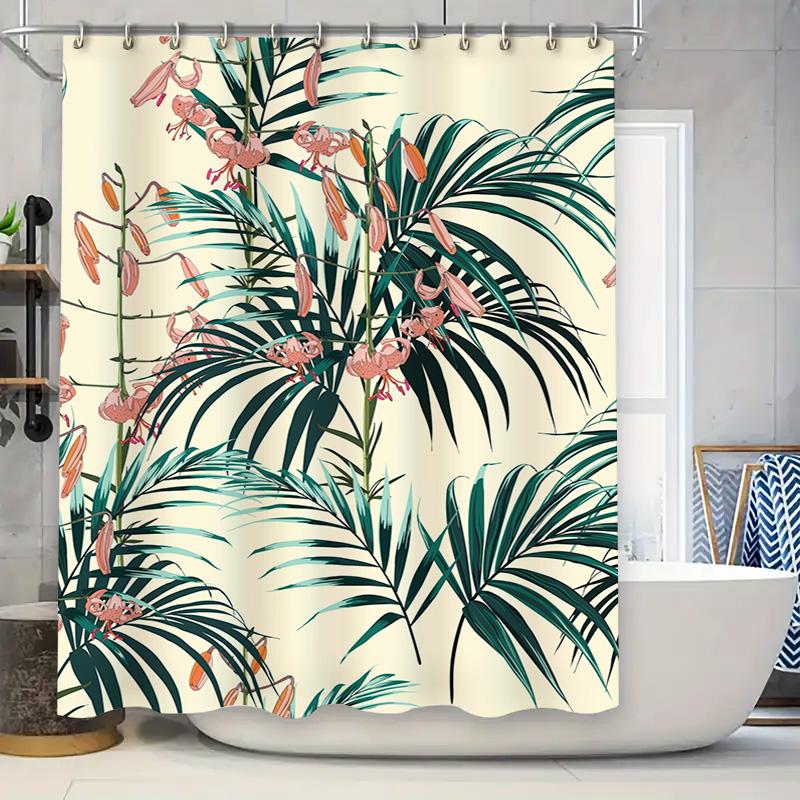 

Blue Flower Mandala Pattern Shower Curtain Waterproof Bathroom Decor For Home Living Room W60H190(CM)-1 Pcs