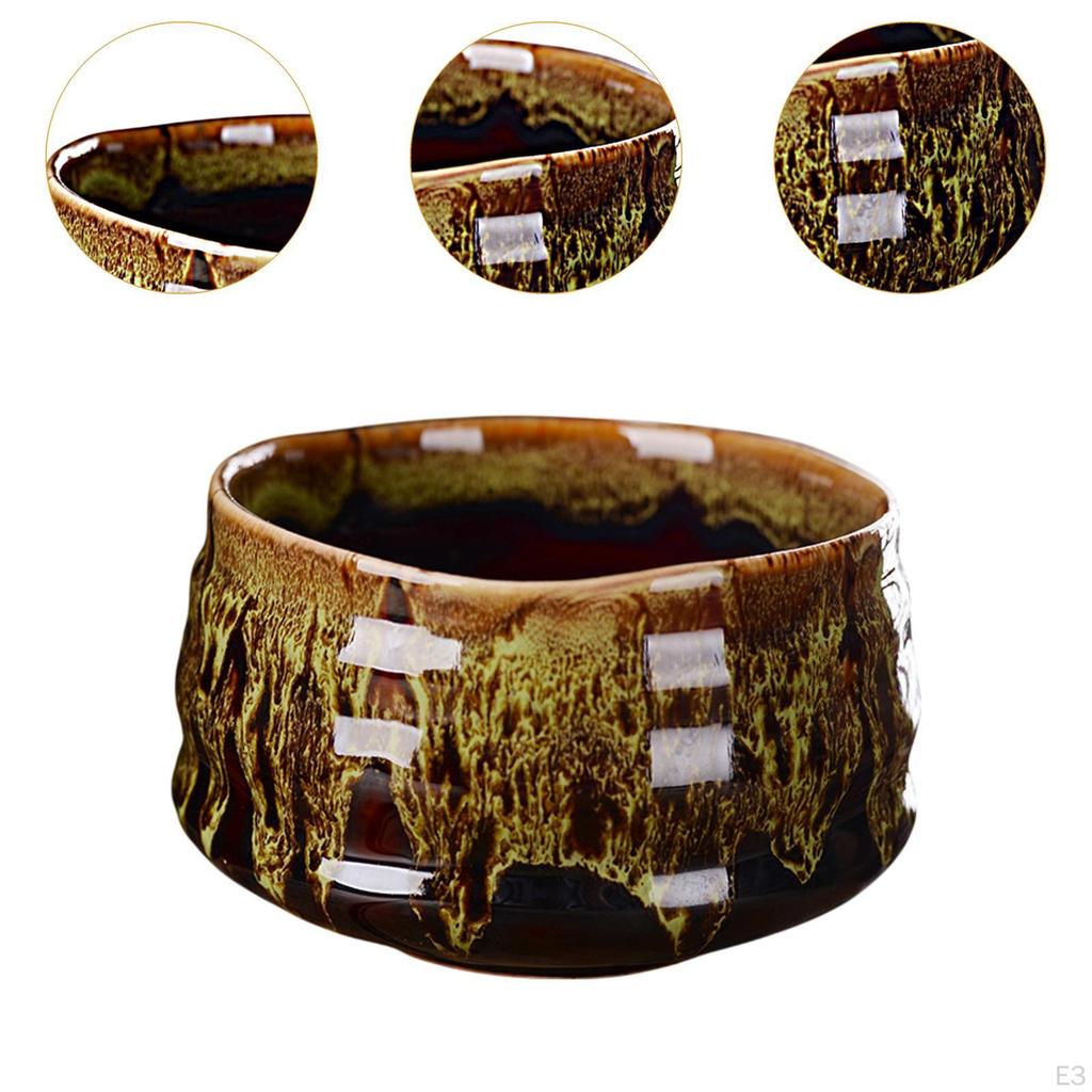 Ceramic Matcha Bowl Handmade Unique Chawan Teaware Porcelain Tea Mixing for Family Lovers