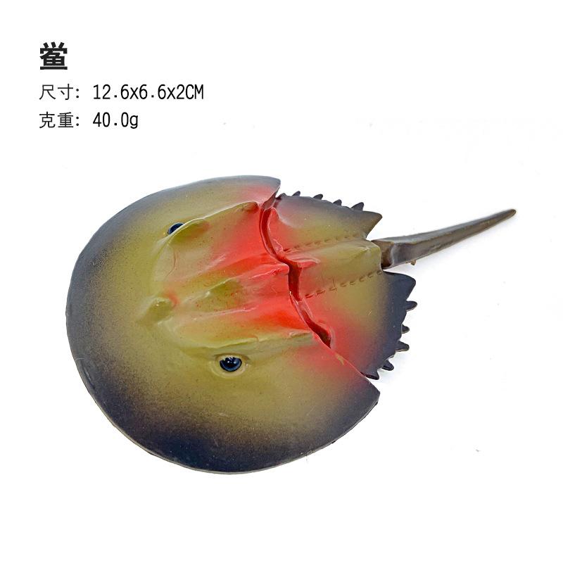 Solid Plastic Simulation Large Ocean Animal Model Seahorse Lobster Crab Science and Education Figure Toy