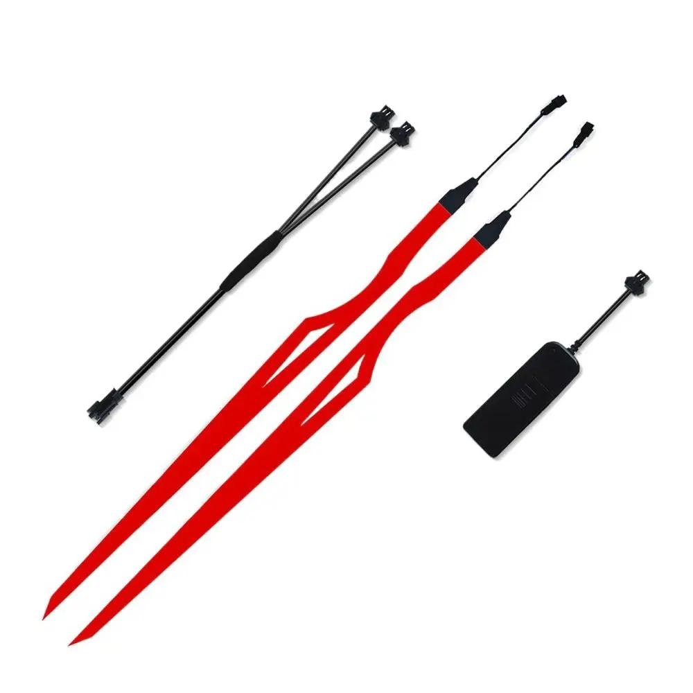 Motorcycle Helmet Luminous Sticker Cold Light Mod Kit Motor Helmet Led Light Flashing Riding Signal EL Strip Decor Accessories красный