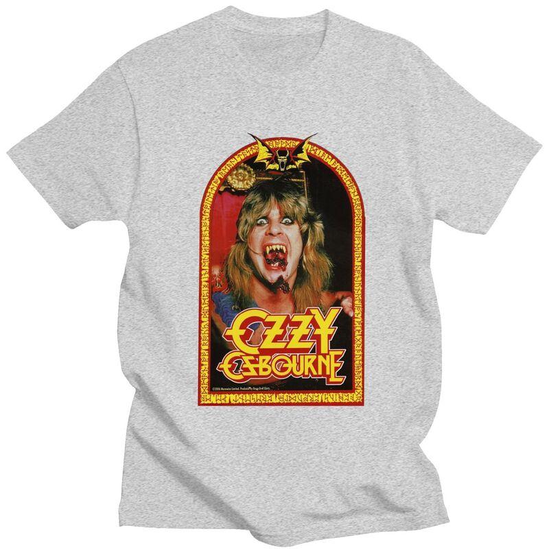 Custom Heavy Metal Rock Ozzy Osbourne T Shirts Men Pure Cotton Tee Tops Tshirt Tshirt Clothing