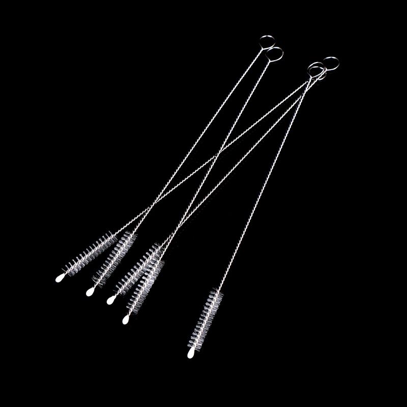4/5/10Pcs/Set Stainless Soft Hair Suction Glass Tube Cleaner Brushes Tools Fish Tank Straw Bottle Cleaning Brush