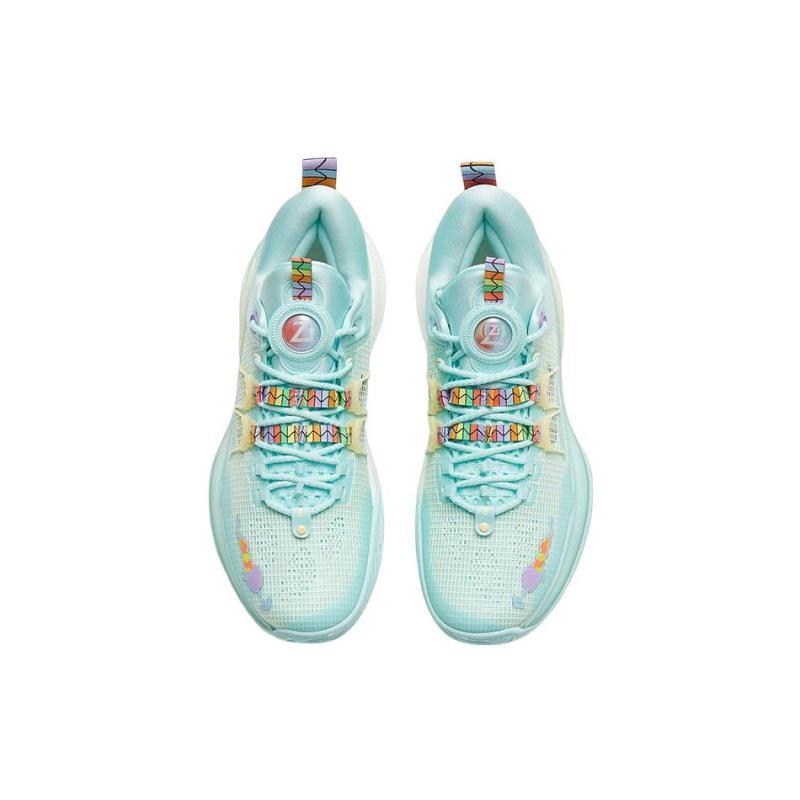 Anta Nitrogen Technology Cushioning, Slip Resistant, Rebound Low Top Basketball Shoes Men's Teal Hot Air Balloon Sneakers 112321105-2