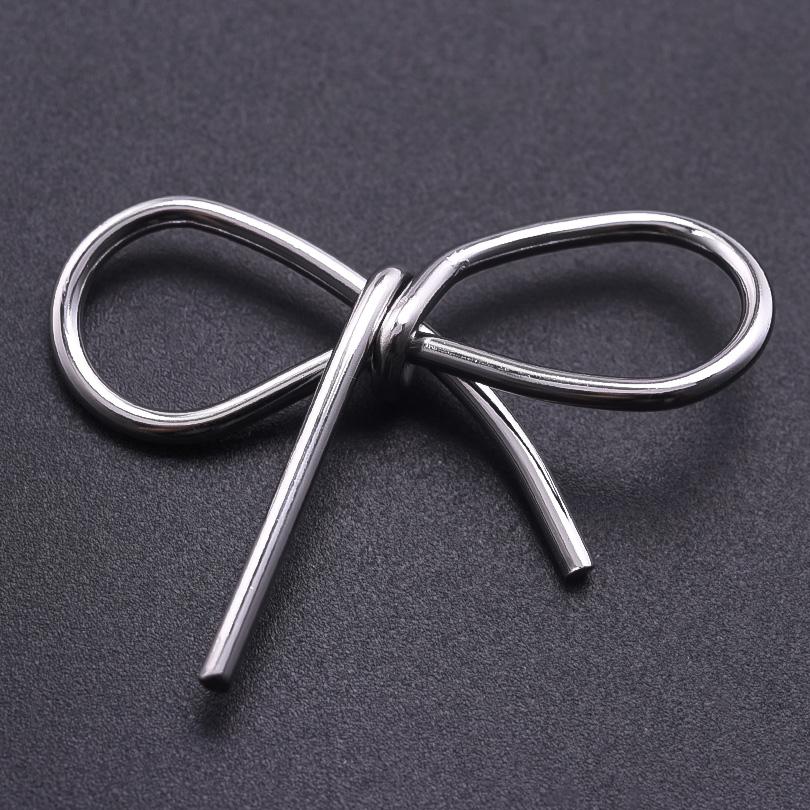 5pcs Girl Bows Pendant Fashion Stainless Steel Pendants For Jewelry Making Charm Handmade Necklace Earrings Bracelets Materials